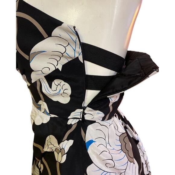 Tibi Floral Sleeveless Bianci Silk Mini Dress Size 2 NWTs Retails 345$ - Picture 7 of 12